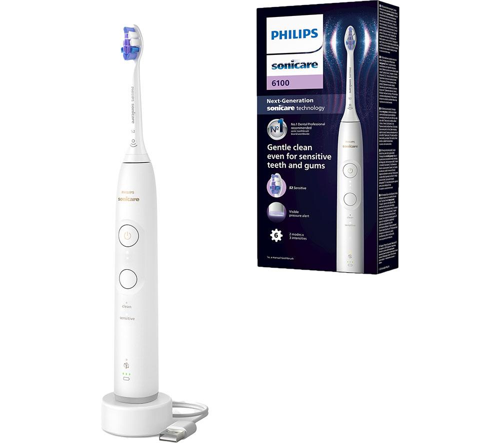 PHILIPS Sonicare Series 6100 HX7400/01 Electric Toothbrush - White