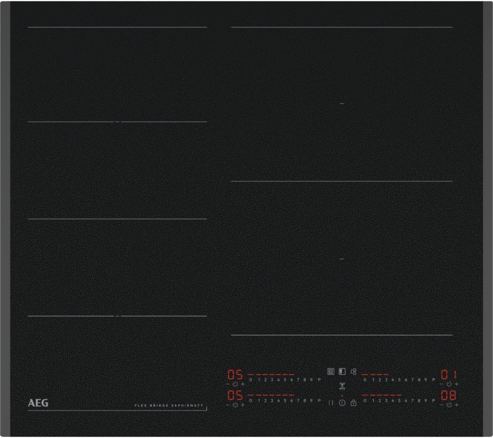 AEG 6000 FlexiBridge TI64IG00FZ 60 cm Electric Induction Hob - SaphirMatt Black