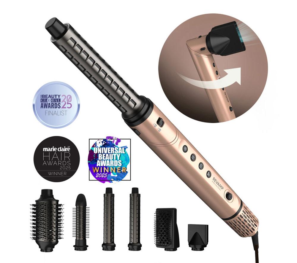 REVAMP Dynamic Radiance Pro Blow Dry DR-2850GD-GB 7-in-1 Ionic  Air Styler - Gold