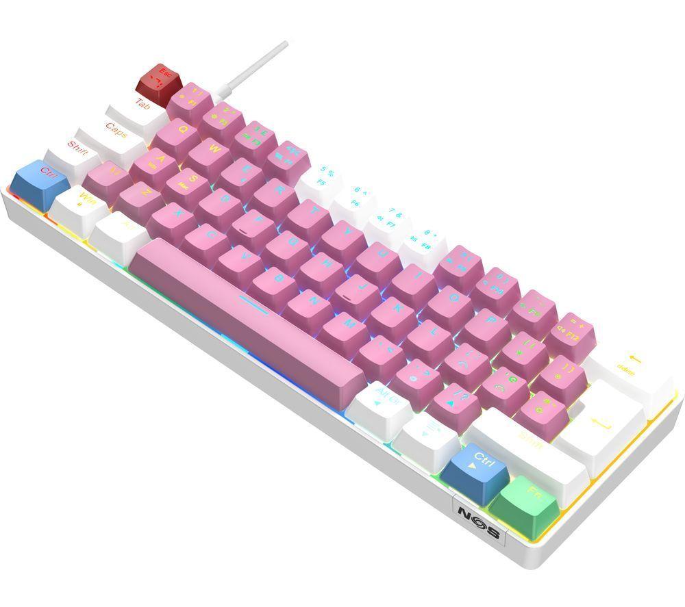 NOS C-450 Mini Pro RGB Mechanical Gaming Keyboard - Cotton Candy