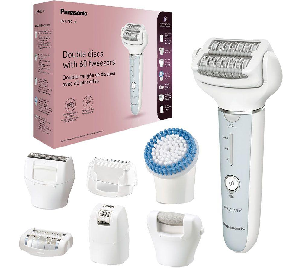 PANASONIC ES-EY90-A511 Double Disc Wet & Dry Epilator Kit - White & Blue