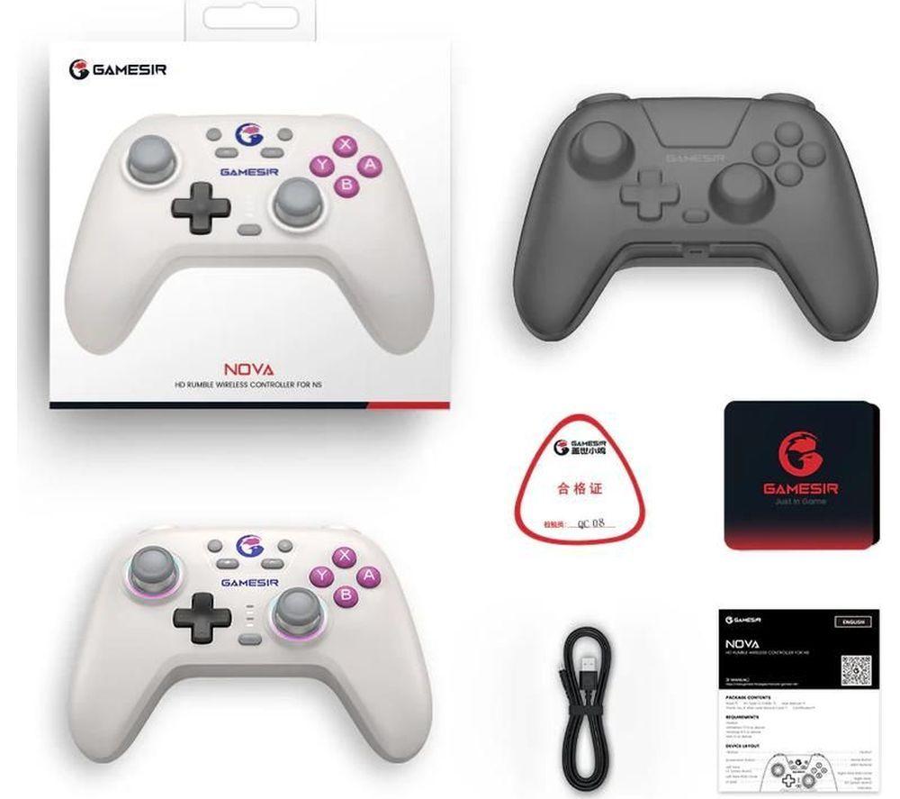 Buy GAMESIR Nova HD Rumble Wireless Gaming Controller - White | Currys