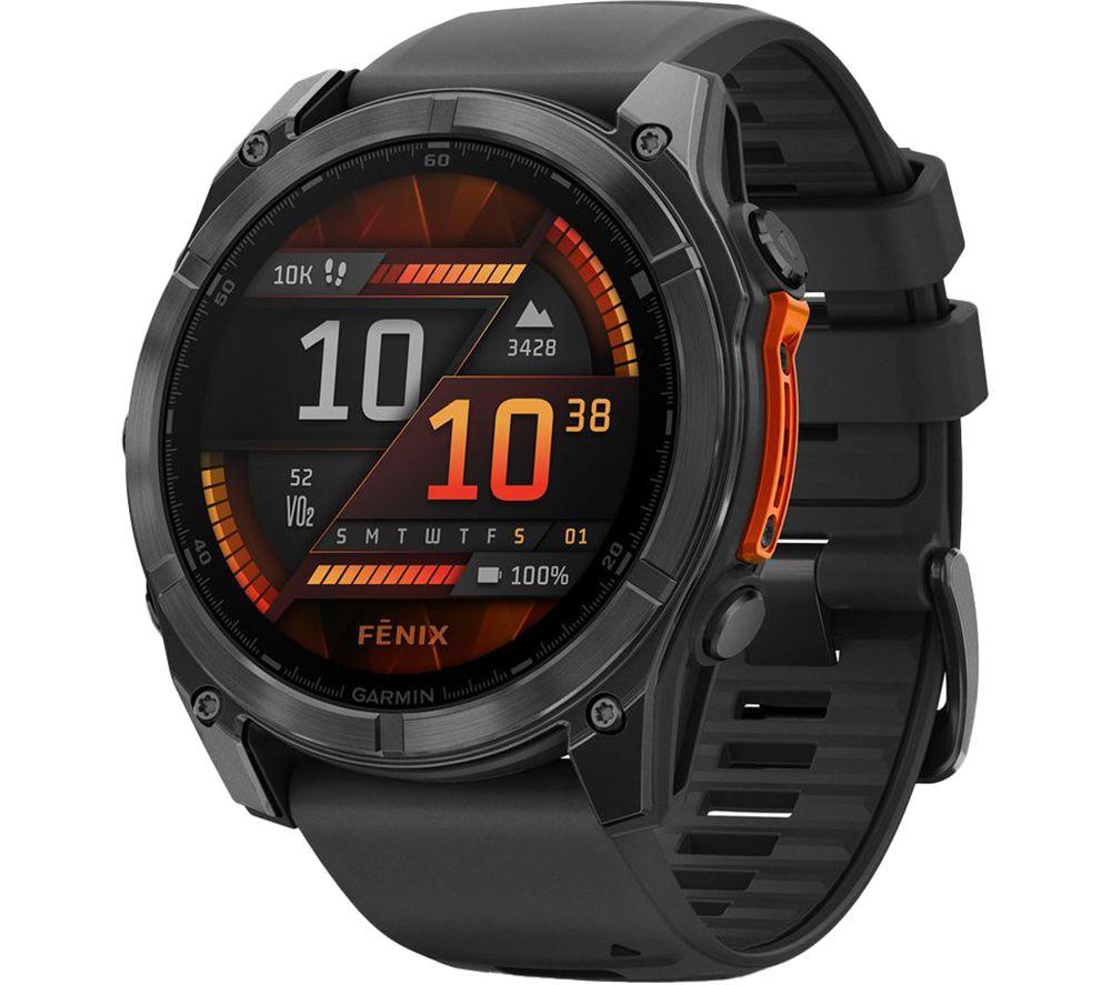 GARMIN fenix 8 AMOLED Smart Watch - Slate Grey & Black, 51 mm