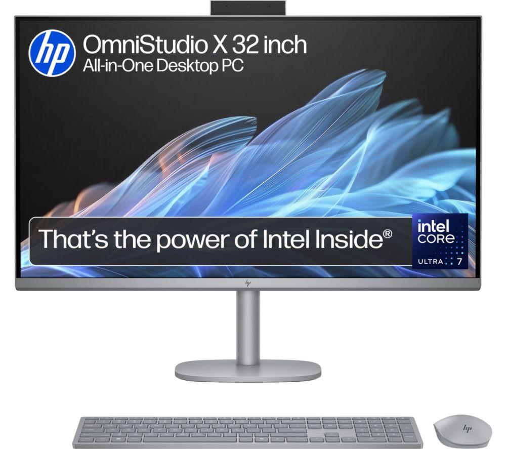 HP OmniStudio X 32-c0004na 31.5inch All-in-One PC - Intel®Core  Ultra 7, 1 TB SSD, Silver