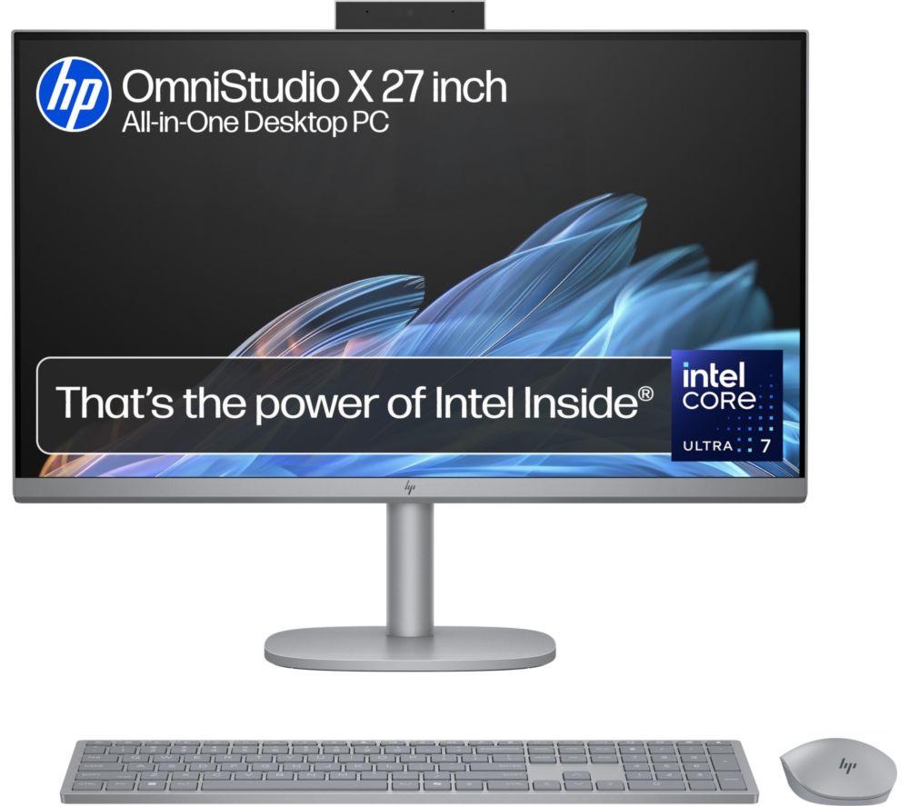 HP OmniStudio X 27-cs0003na 27inch All-in-One PC - Intel®Core  Ultra 7, 1 TB SSD, Silver