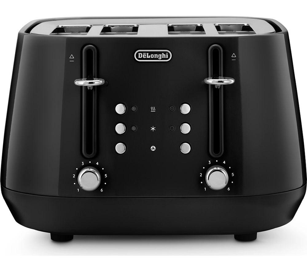 DELONGHI Eclettica CTY4003.BK 4-Slice Toaster - Black