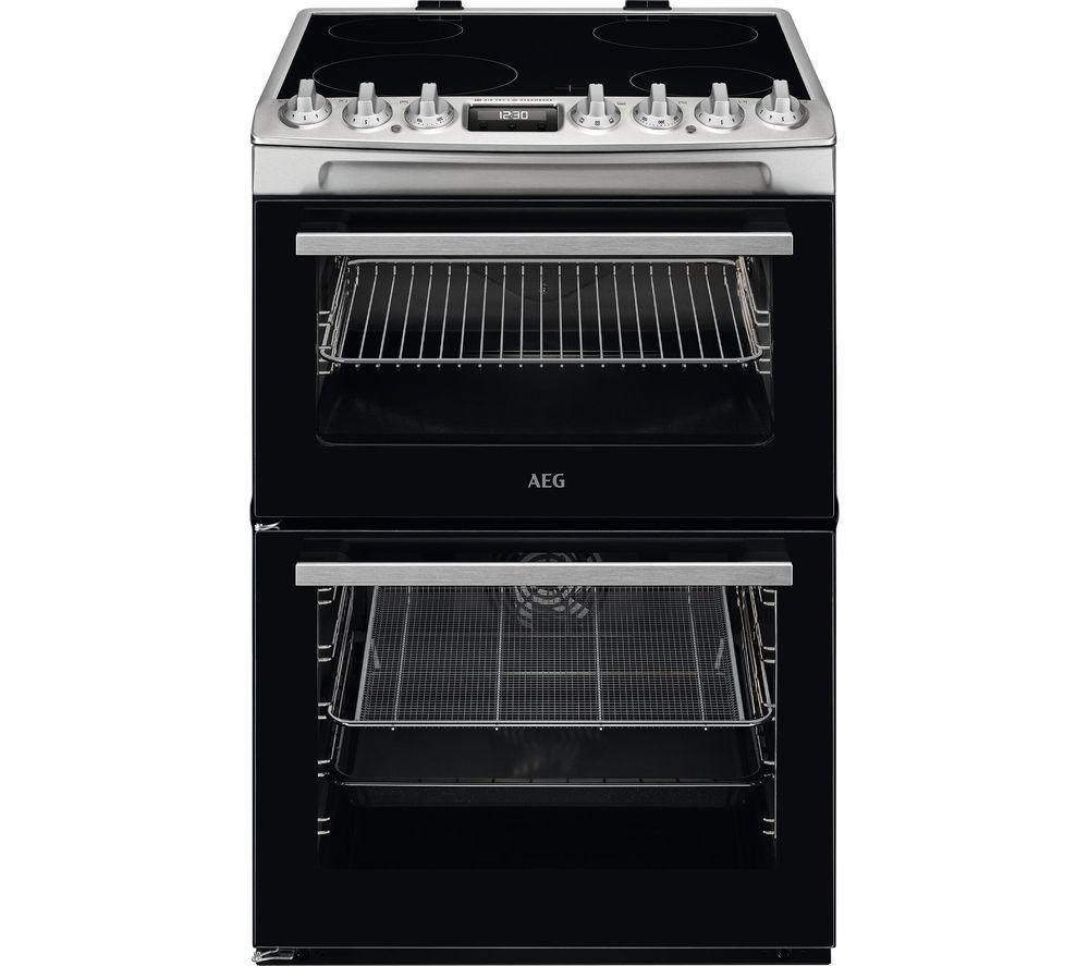 AEG 6000 SteamBake CCX6740ACM 60 cm Electric Ceramic Cooker - Stainless Steel