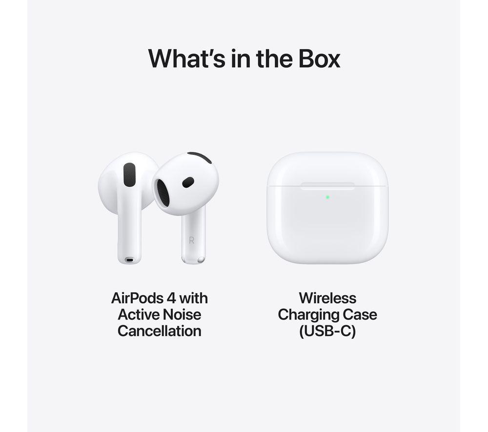 Buy APPLE AirPods 4 with Active Noise Cancellation - White | Currys