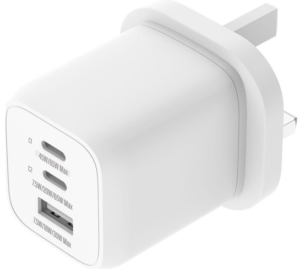 GOJI 65 W Dual USB Type-C & USB Type-A Charger