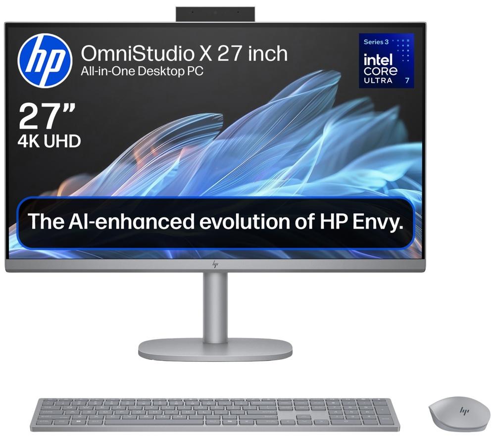 HP OmniStudio X 27-cs0004na 27inch All-in-One PC - Intel®Core  Ultra 5, 1 TB SSD, Silver