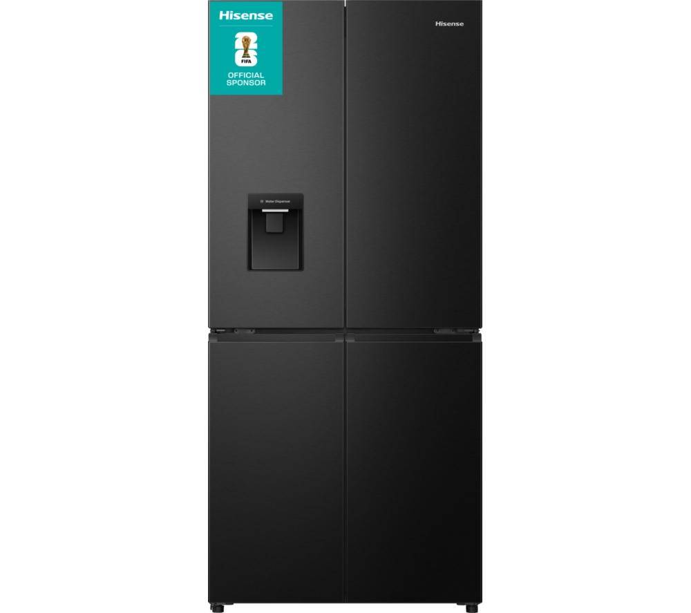 HISENSE PureFlat RQ5P470SMFE Smart Fridge Freezer - Black Stainless Steel