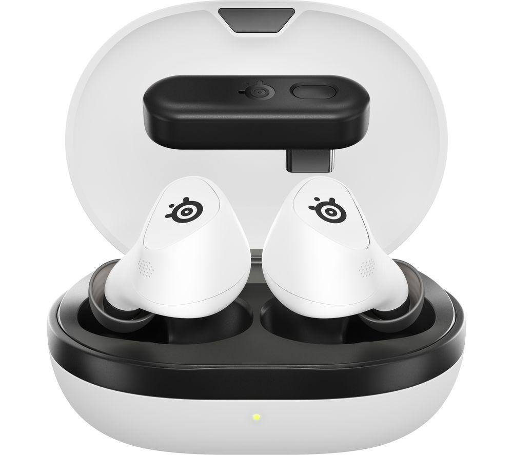 STEELSERIES Arctis GameBuds Wireless Noise-Cancelling Gaming Earbuds for PS5 - White