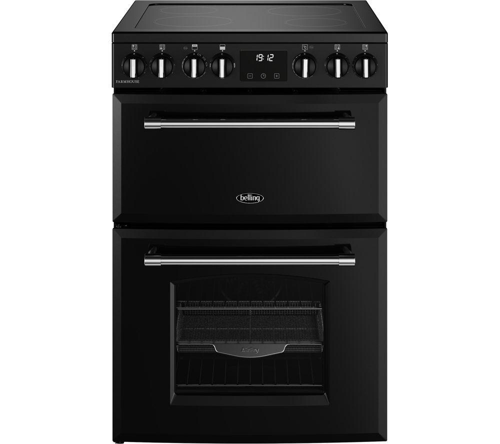 BELLING Farmhouse 60E Electric Ceramic Cooker - Black & Chrome