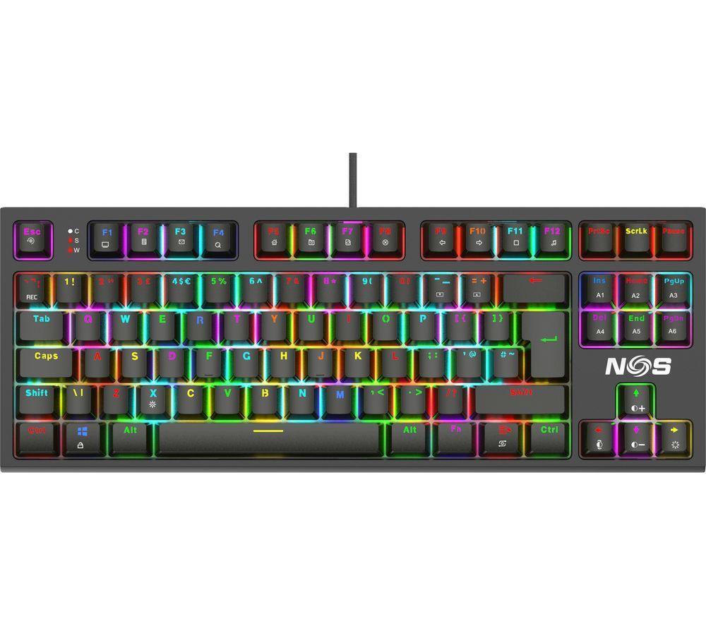NOS C-350 Mini RGB Mechanical Gaming Keyboard - Black
