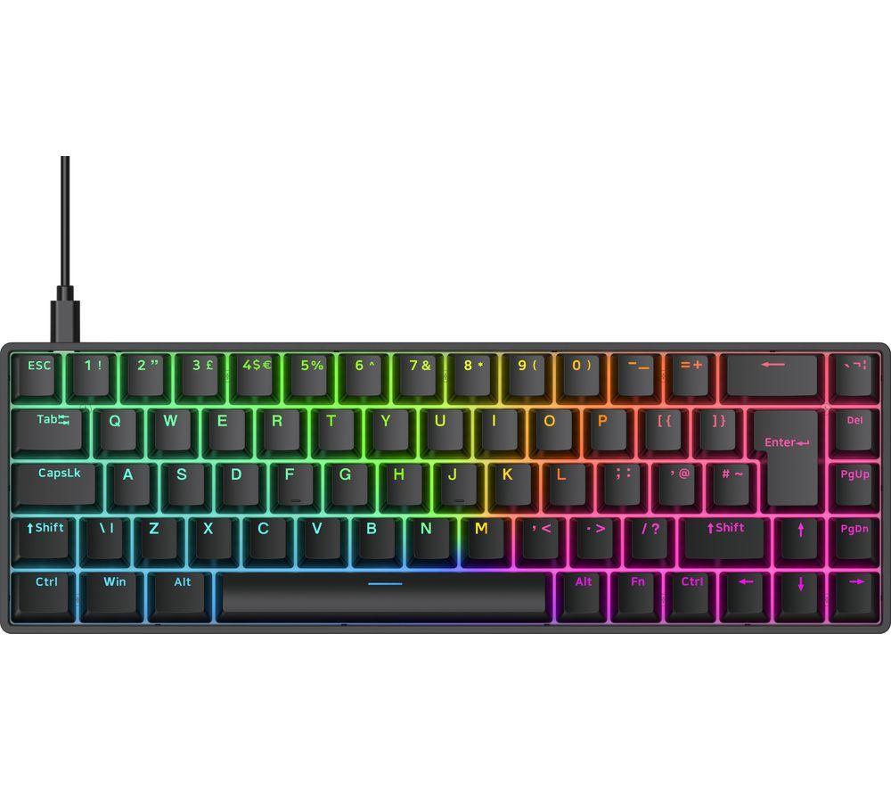 NOS C-800 Mini Magnetic 65 RGB Gaming Keyboard - Black