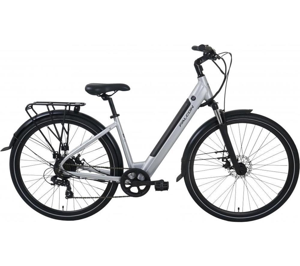 FALCON Horizon Low Step Electric Hybrid Bike - Black & White