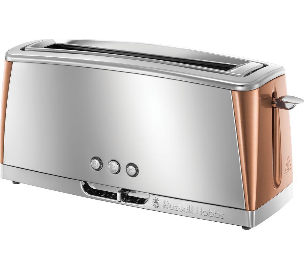 RUSSELL HOBBS Luna 24310 2-Slice Toaster - Silver & Copper
