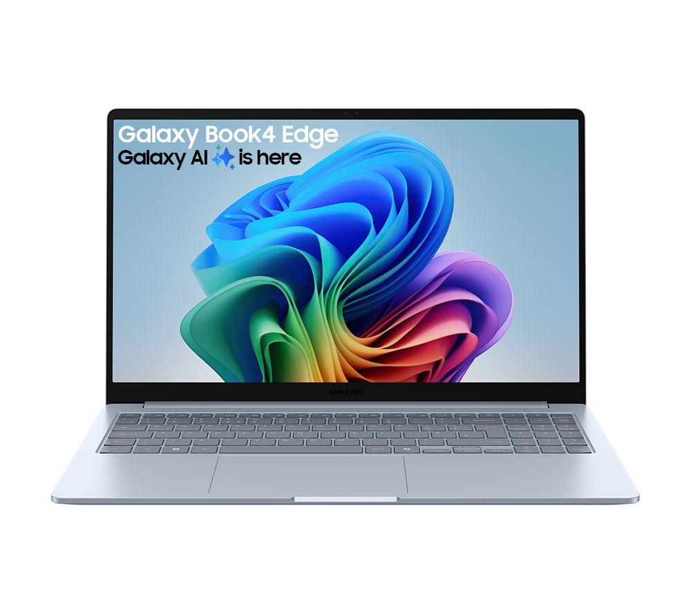 SAMSUNG Galaxy Book4 Edge 15.6inch Laptop, Copilot PC - Snapdragon X Plus, 256 GB SSD, Sapphire Blue
