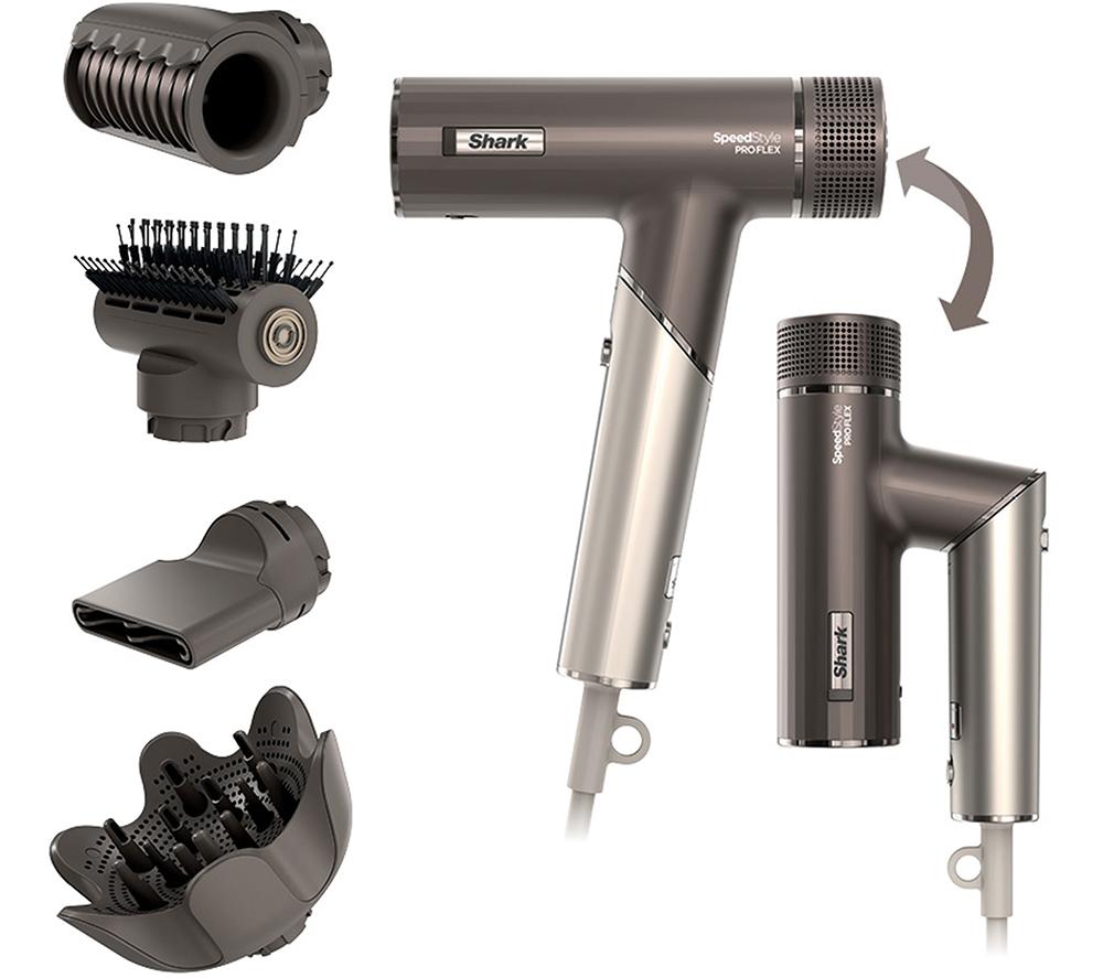 SHARK SpeedStyle Pro Flex HD542UK 4-in-1 Hair Dryer - Mocha Silver