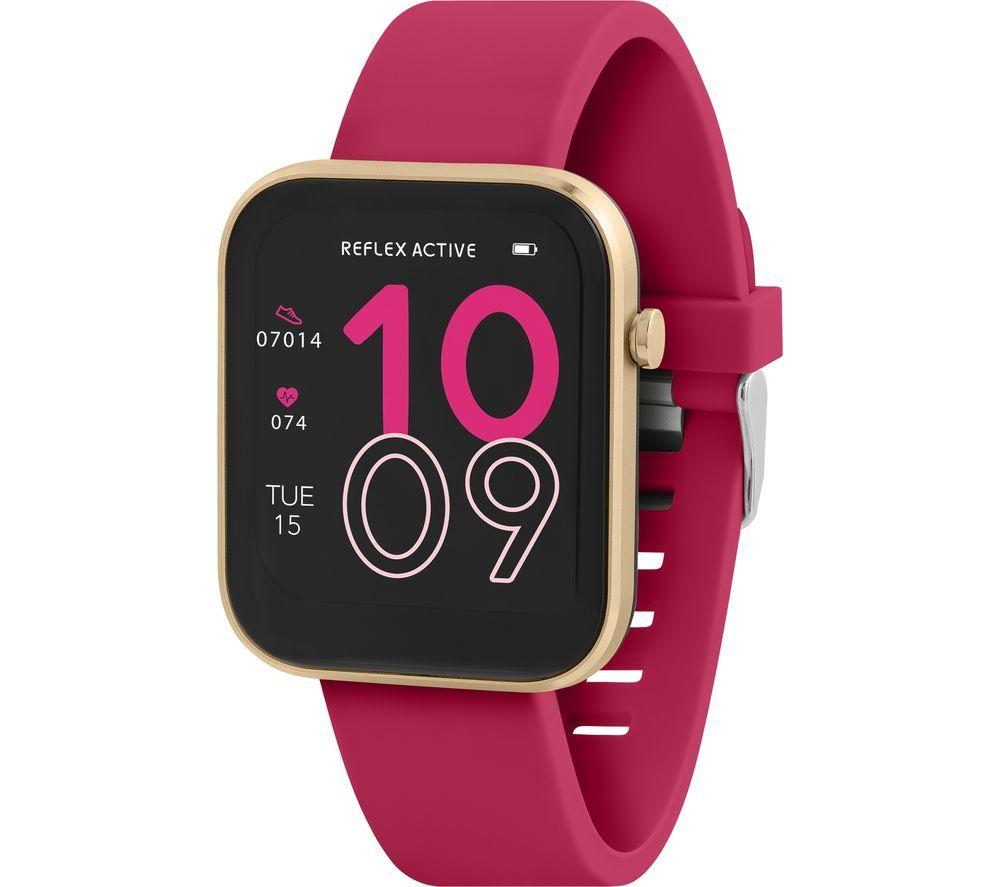 REFLEX ACTIVE Series 12 Smart Watch - Pink, Silicone Strap