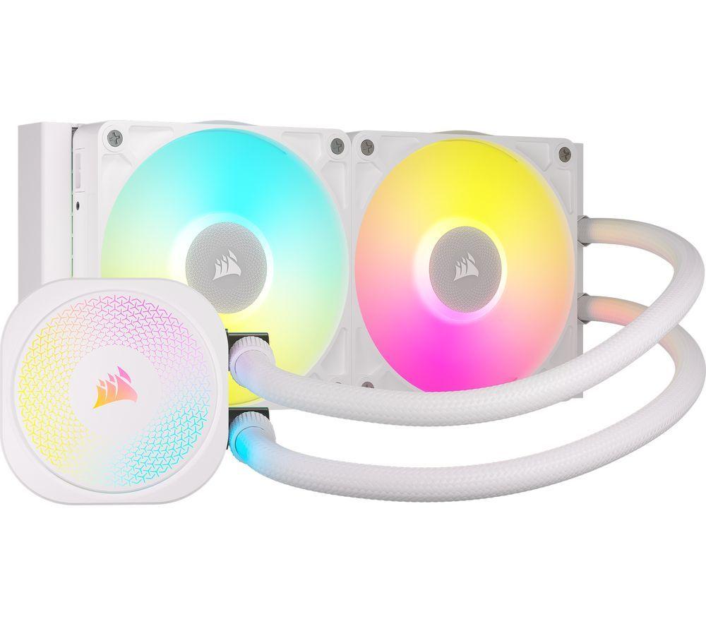 CORSAIR iCUE LINK TITAN 240 RX RGB Liquid 240 mm CPU Cooler - RGB LED, White