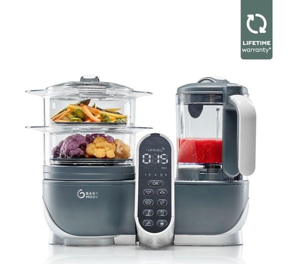 BABYMOOV Nutribaby() 6-in-1 Baby Food Maker - Industrial Grey