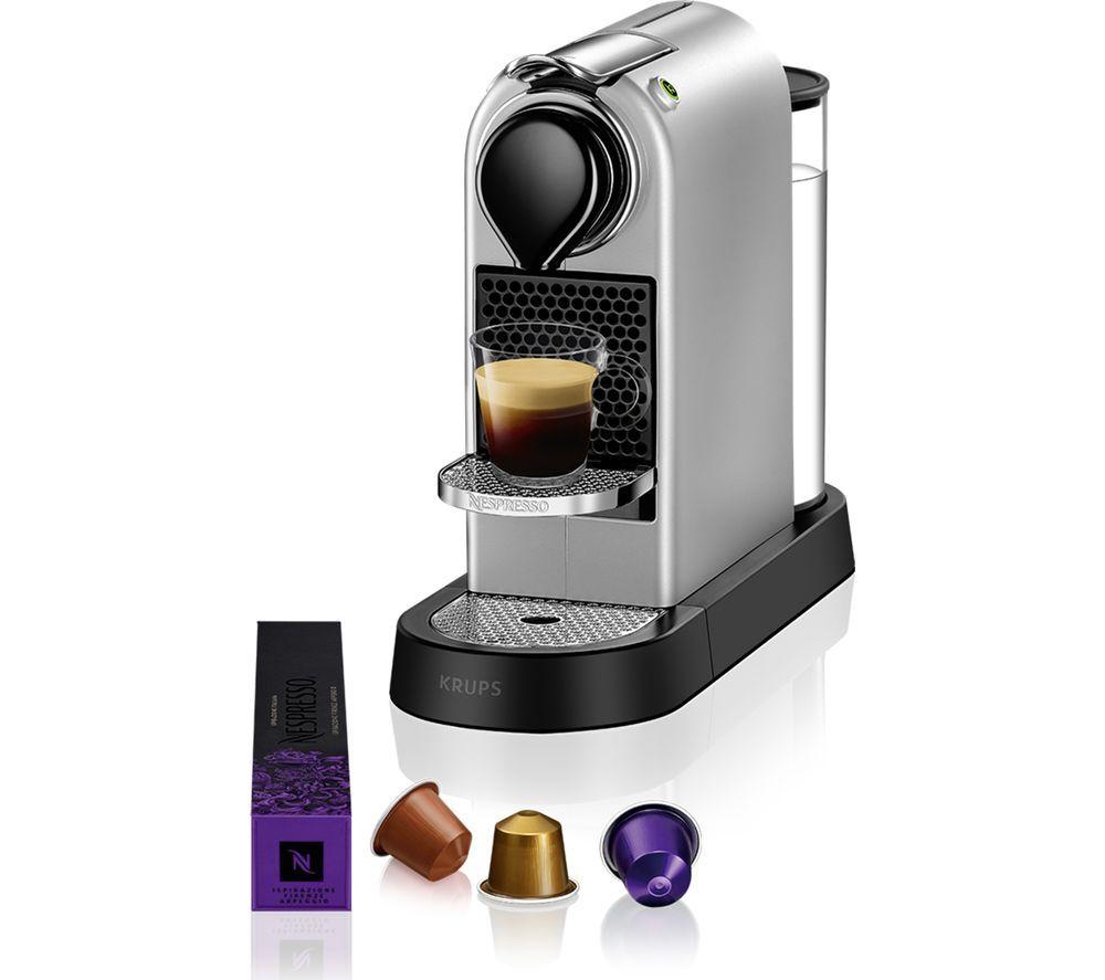 NESPRESSO by Krups Citiz XN741B40 Coffee Machine - Silver
