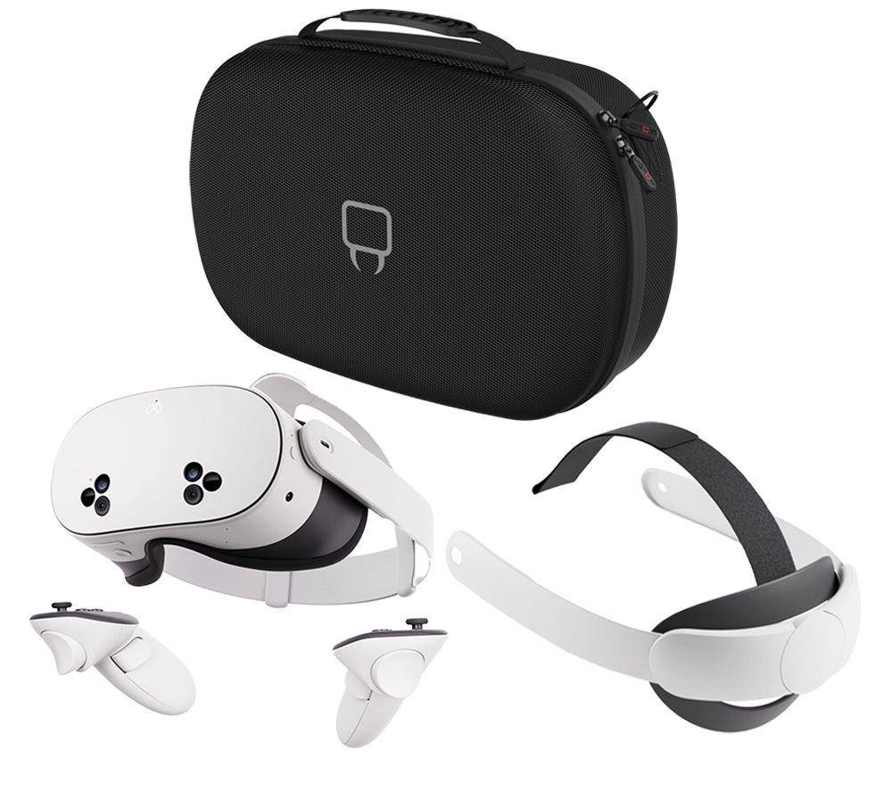 Buy META Quest 3S Mixed Reality Headset, Strap & Case Bundle - 256