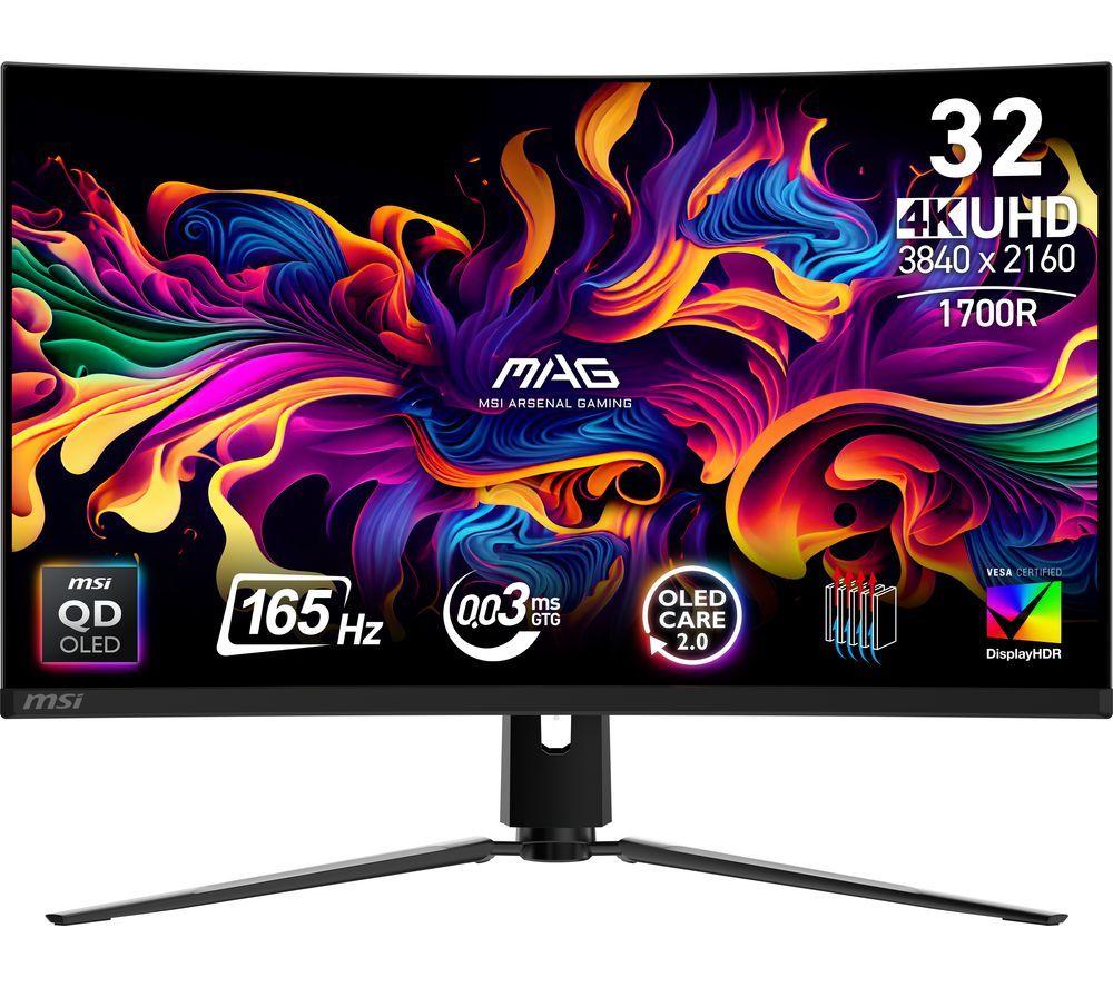 MSI MAG 321CUP 4K Ultra HD 32inch QD-OLED Curved Gaming Monitor - Black