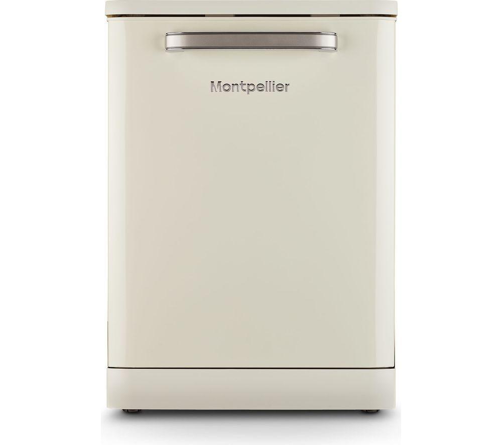 MONTPELLIER Retro MAB1353DC Full-size Dishwasher - Cream