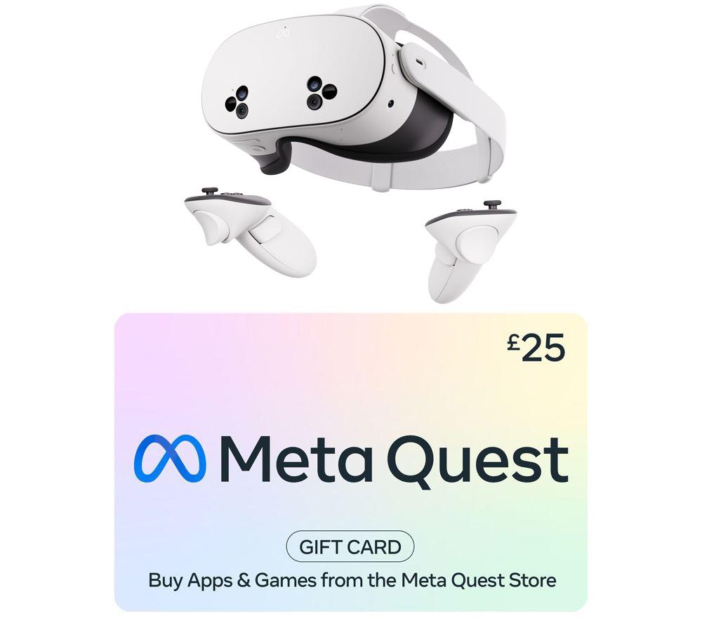 Buy META Quest 3S Mixed Reality Headset (128 GB) & £25 Gift Card