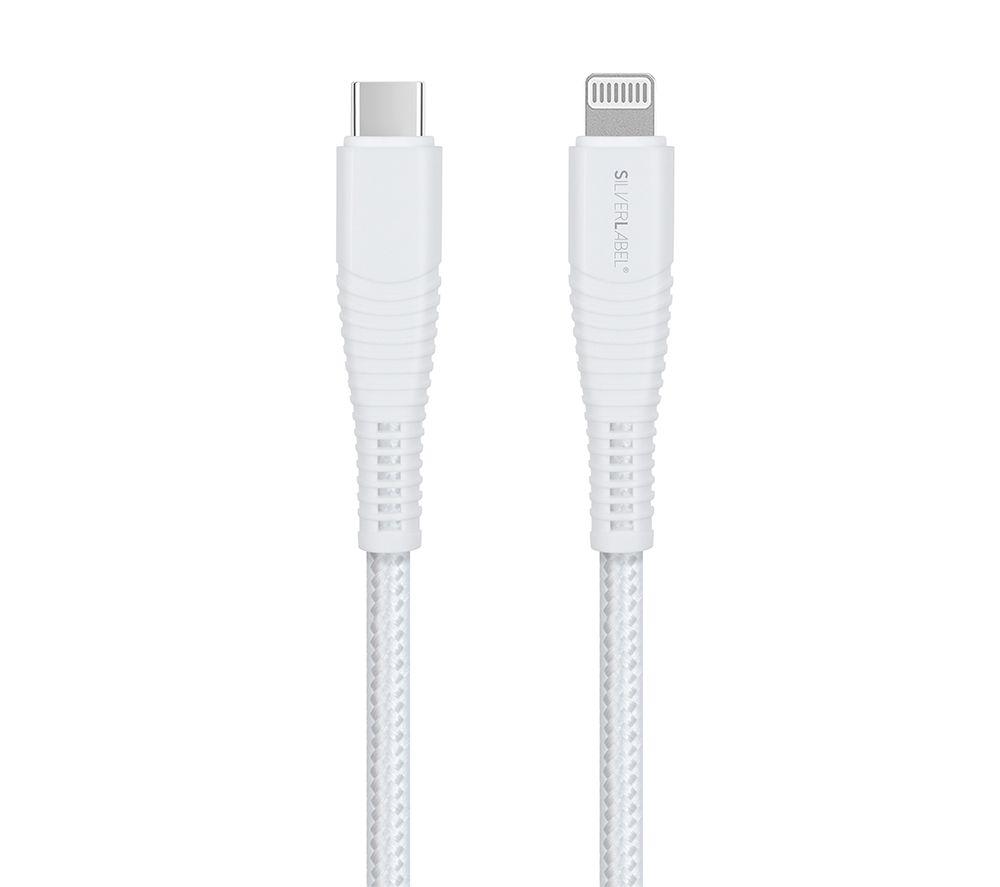 SILVERLABEL Braided USB Type-C to Lightning Cable - 3 m, White