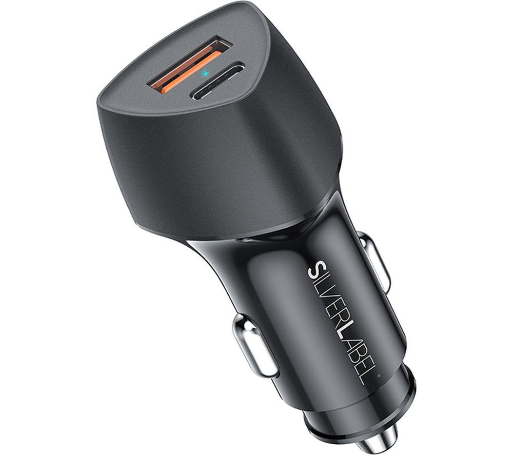 SILVERLABEL Dual PD 20 W USB Car Charger - Black