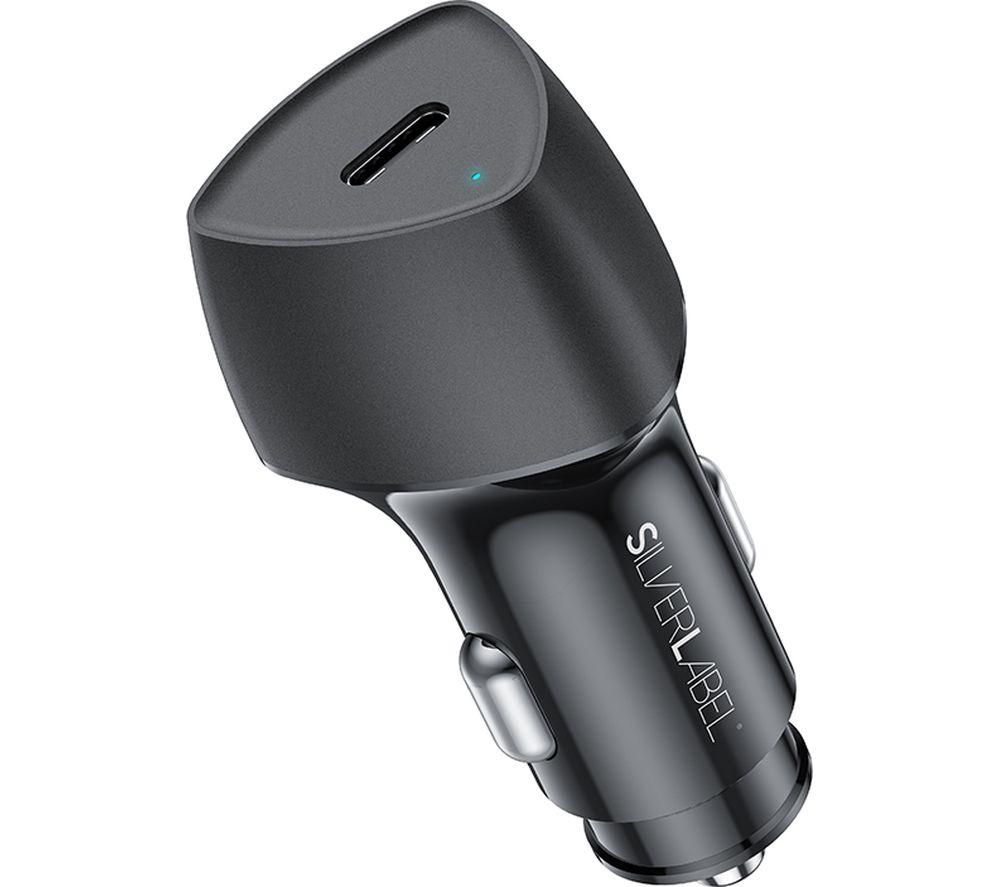 SILVERLABEL Dual PD 25 W USB Car Charger - Black