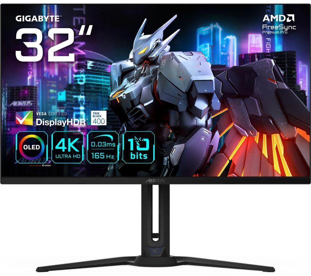 GIGABYTE AORUS FO32U 4K Ultra HD 31.5inch QD-OLED Gaming Monitor - Black