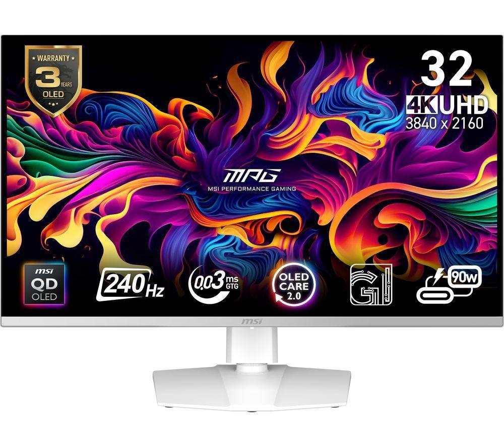 MSI MPG 321URXW 4K Ultra HD 32inch QD-OLED Gaming Monitor - White