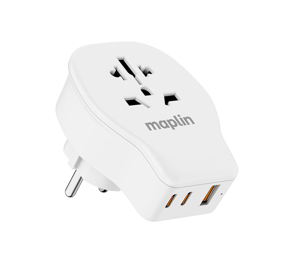 MAPLIN USB World Travel Plug Adapter