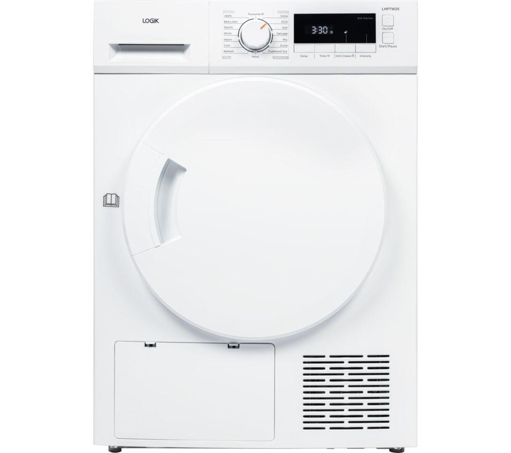 LOGIK LHP7W25 7 kg Heat Pump Tumble Dryer - White