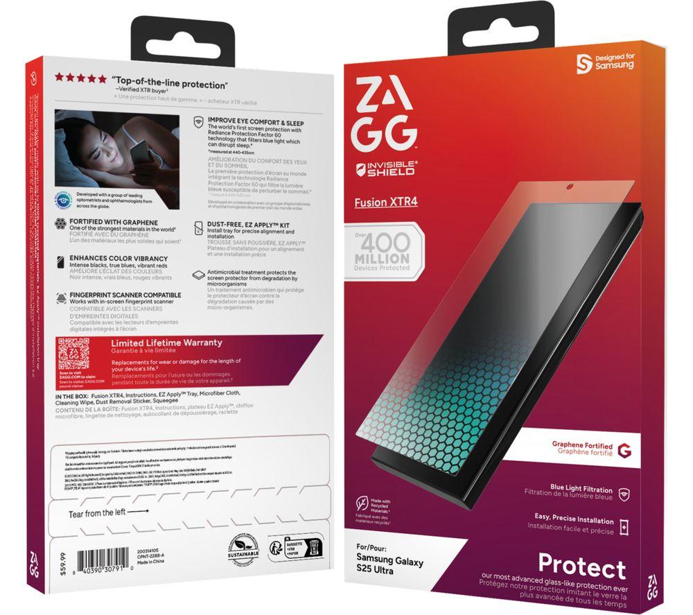 ZAGG InvisibleShield Glass Elite Samsung Galaxy S25 Ultra Screen Protector - Clear