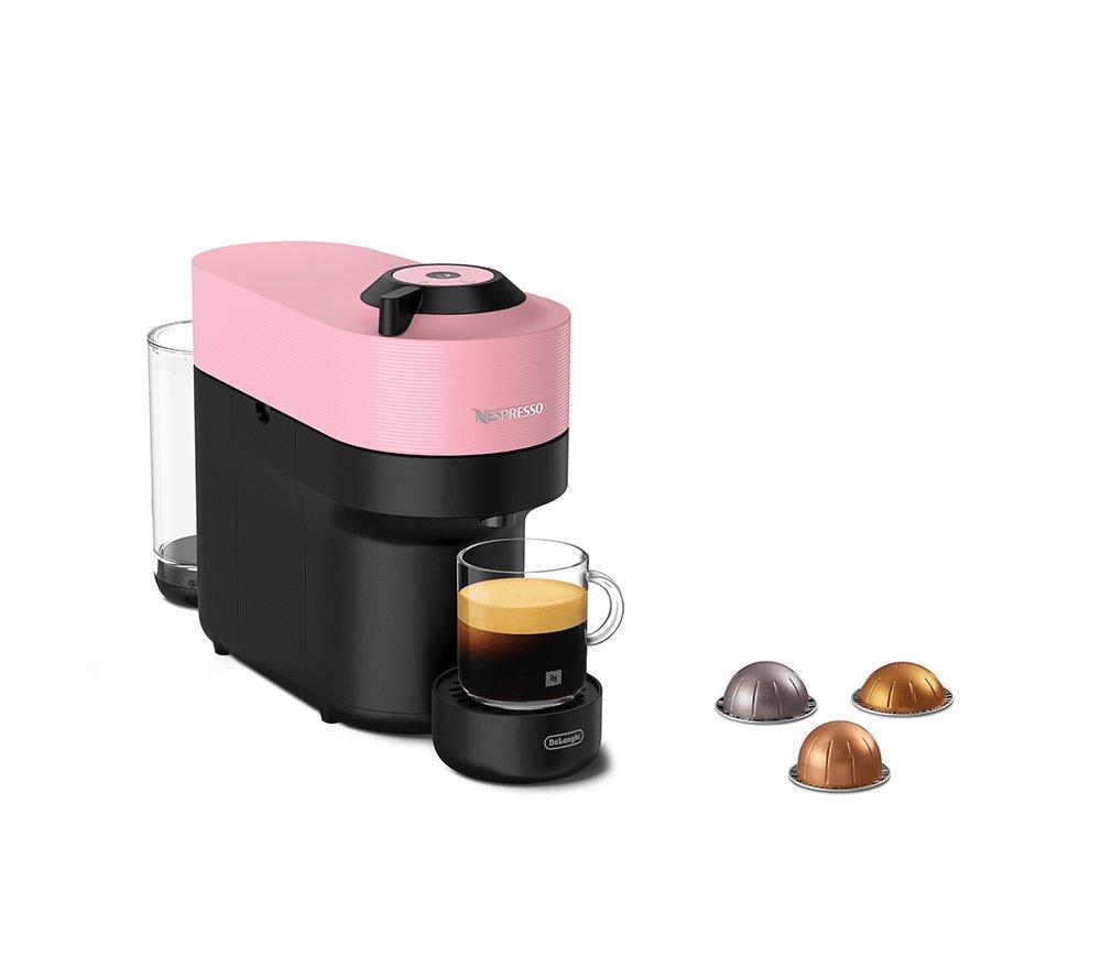 NESPRESSO by De'Longhi Vertuo Pop ENV90.P Coffee Machine - Black & Pink
