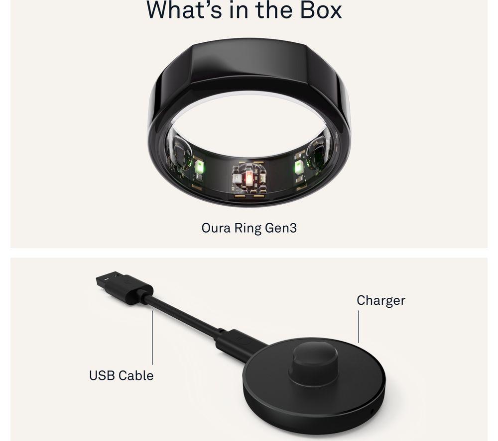 Buy OURA Ring Gen3 Heritage - Black, Size 10 | Currys