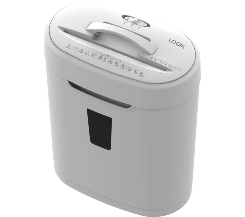 LOGIK LMNCT26 Cross Cut Paper Shredder - White