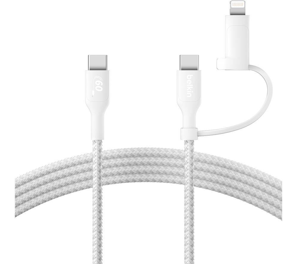 BELKIN BoostCharge Pro 2-in-1 Braided USB Type-C & Lightning Cable - 1.5 m