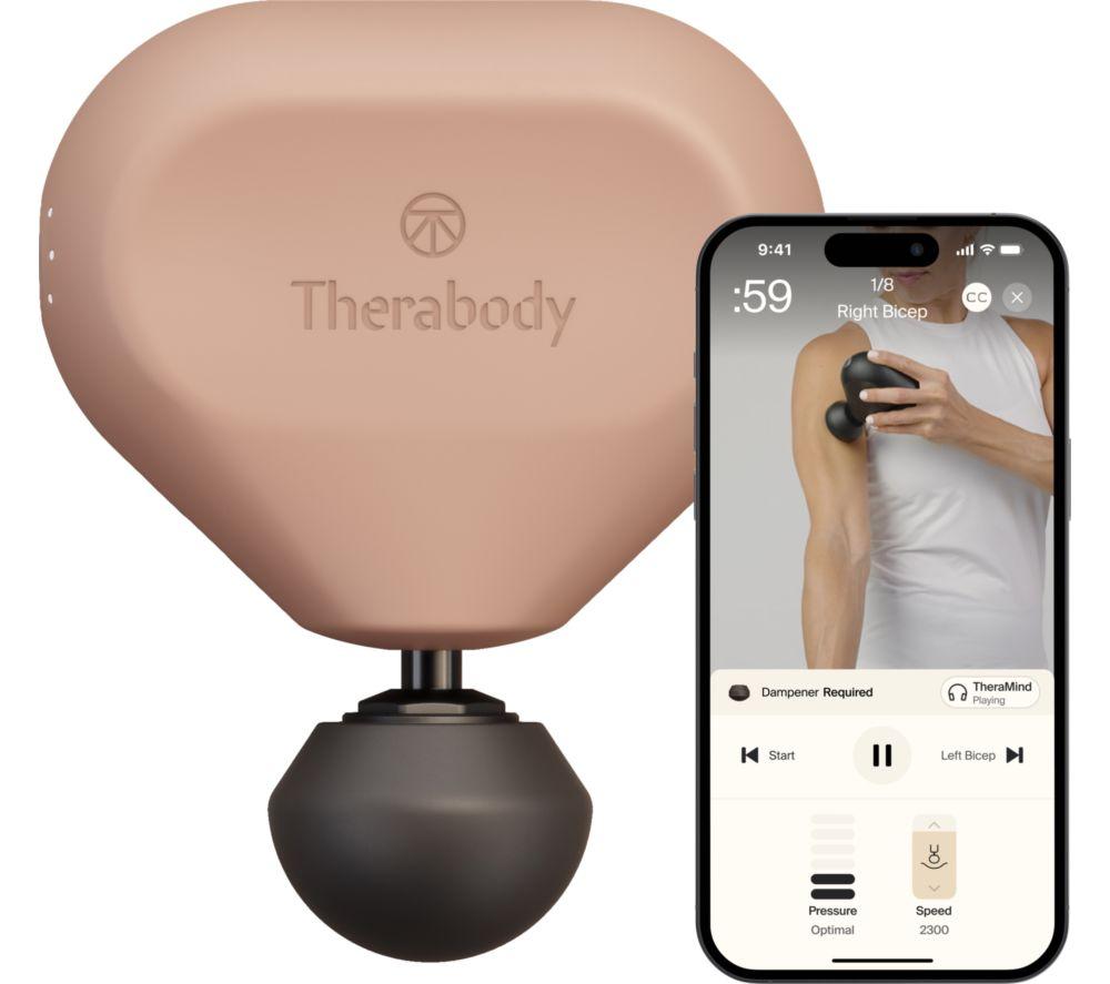 THERABODY Theragun Mini 3.0 Handheld Smart Body Massager - Desert Rose