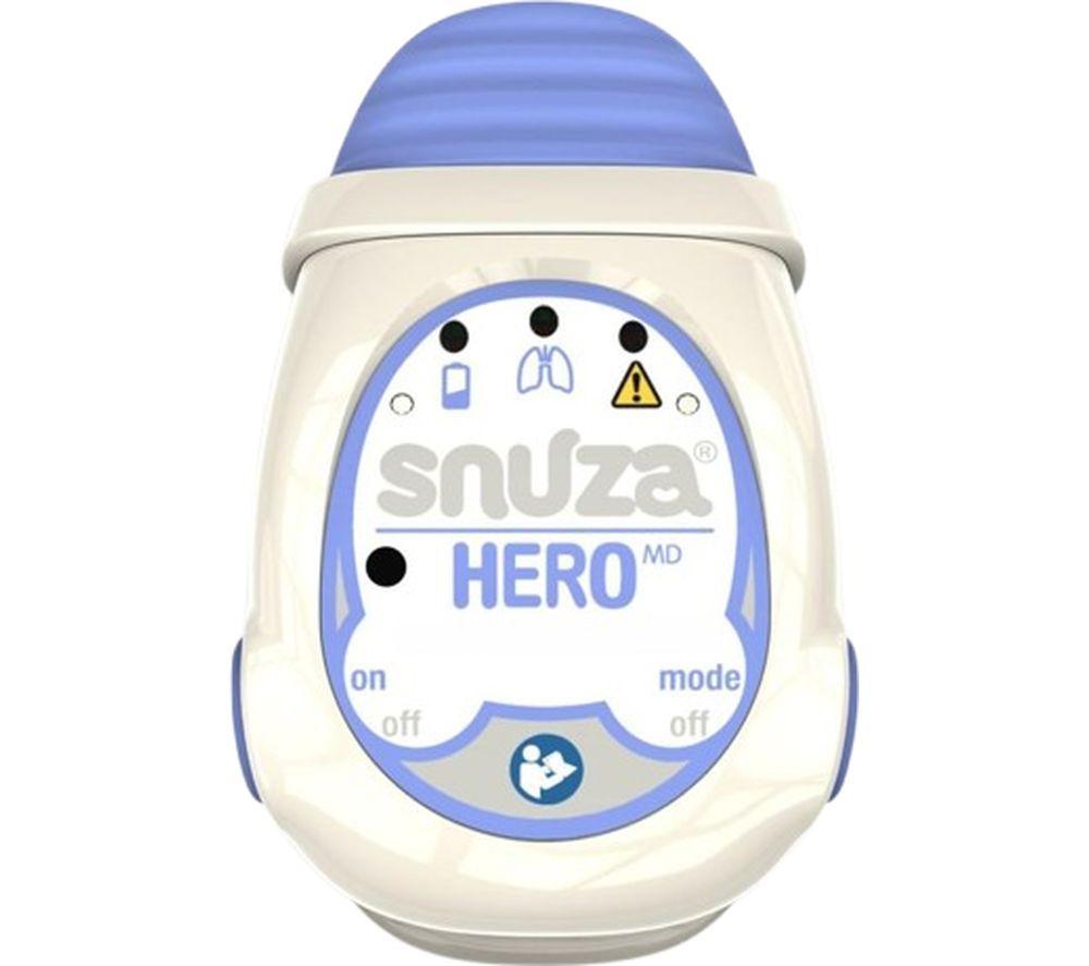 SNUZA Hero MD Baby Breathing Monitor - White & Periwinkle Blue