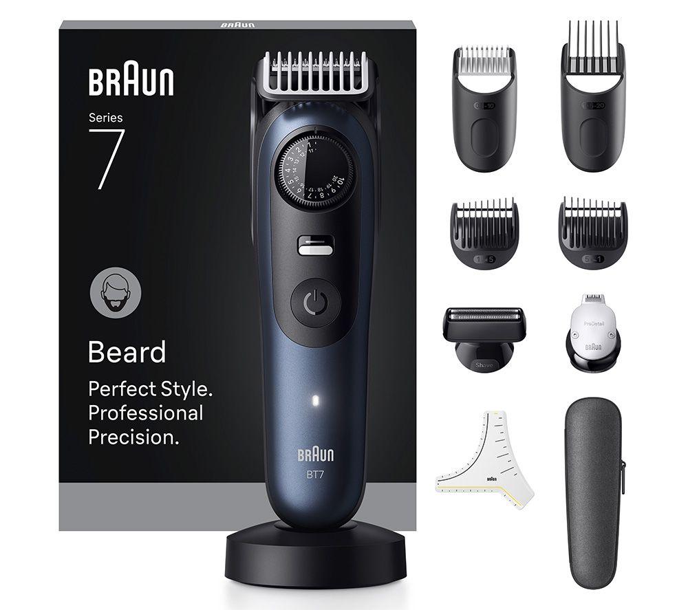 BRAUN Series 7 BRABT7540 Wet & Dry Beard Trimmer - Black & Blue
