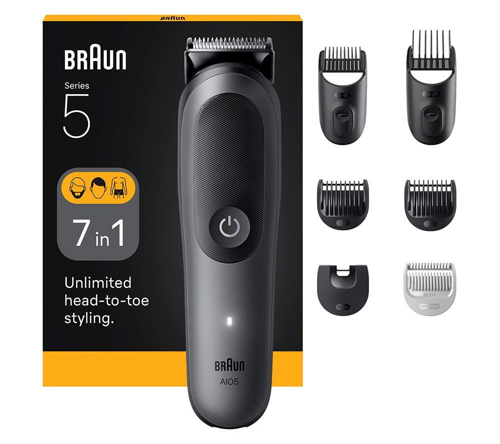 BRAUN Series 5 AIO5520 7-in-1 Wet & Dry Trimmer - Grey