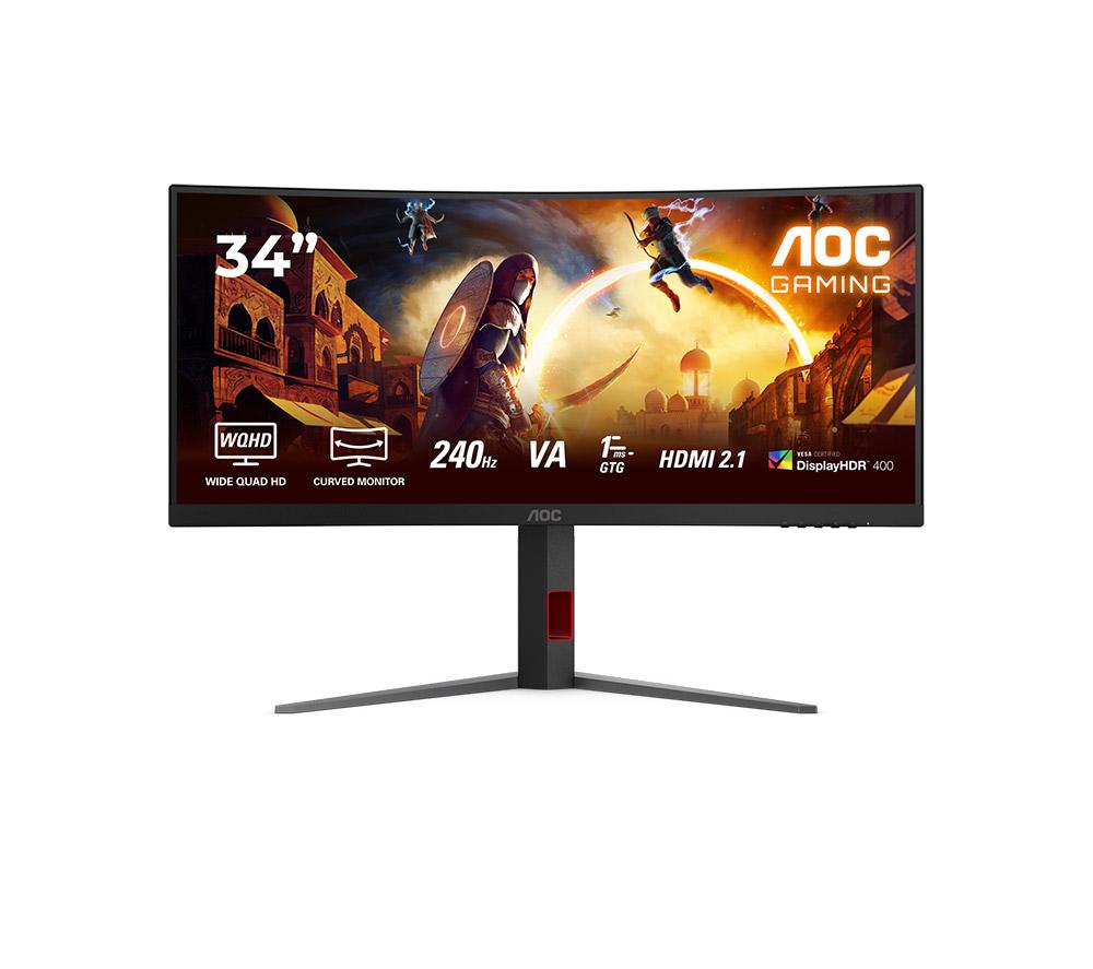 AOC CU34G4Z Wide Quad HD 34inch Curved VA Gaming Monitor - Black