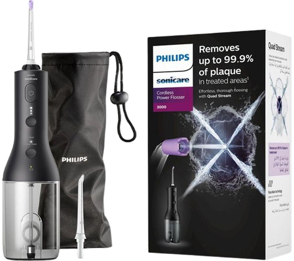 PHILIPS Sonicare 3000 Series HX3826/33 Cordless Power Flosser - Black