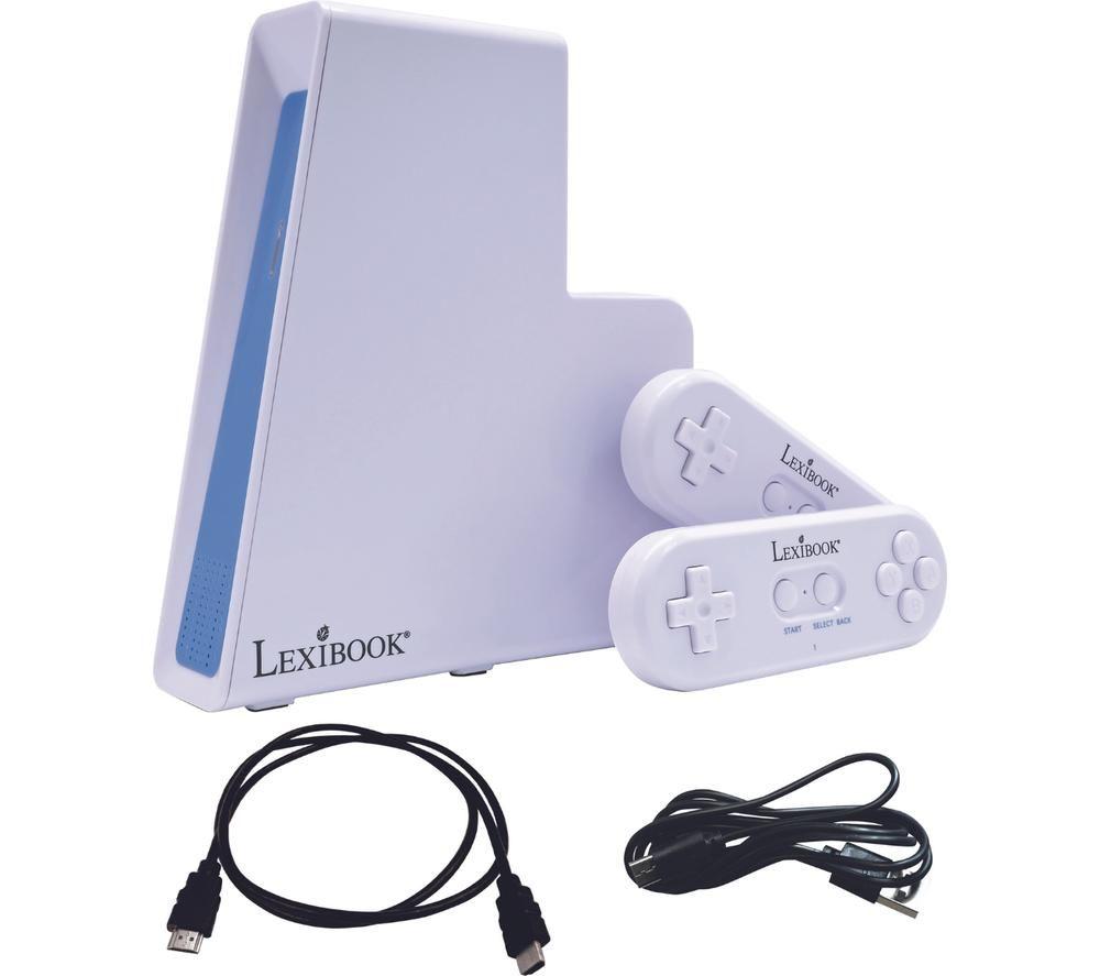 Buy LEXIBOOK Plug and Play TV Game Console with 2 Controllers - White ...